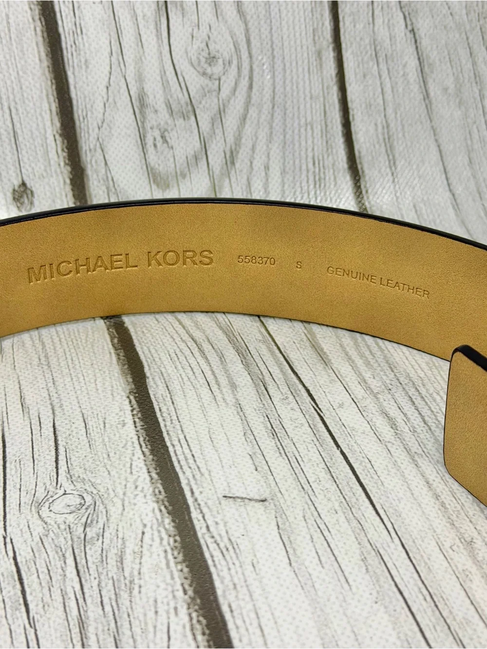 BRAND NEW Michael Kors Small Black Women's 38 mm Pebble Belt